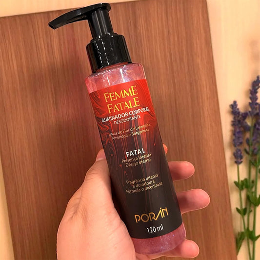 Iluminador Corporal Femme Fatale Fatal Porán Kell GlowUp™ 120ml