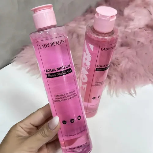 Água Micelar Kell GlowUp™ Rosa Mosqueta – Limpeza Profunda, Controle da Oleosidade e Efeito Matte