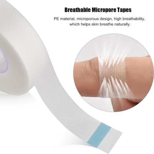 Fita Micropore Profissional para Cílios – Kit 12 Peças Kell GlowUp™